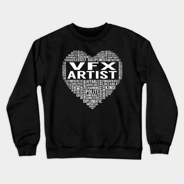 Vfx Artist Heart Crewneck Sweatshirt by LotusTee